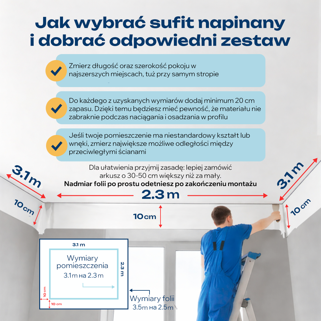 Sufit napinany "Zrób to sam" №1 (1*1,5m)