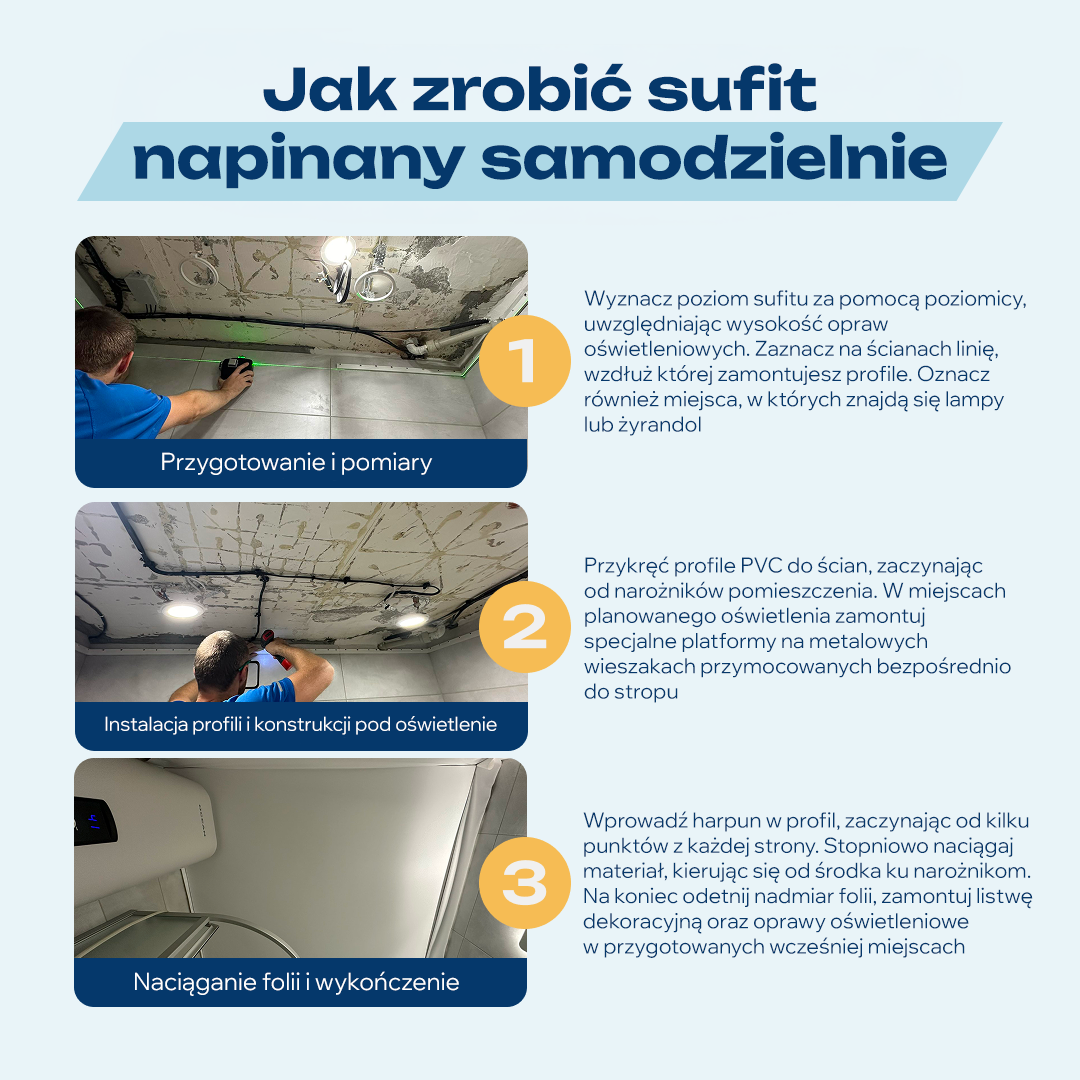 Sufit napinany "Zrób to sam" №1 (1*1,5m)