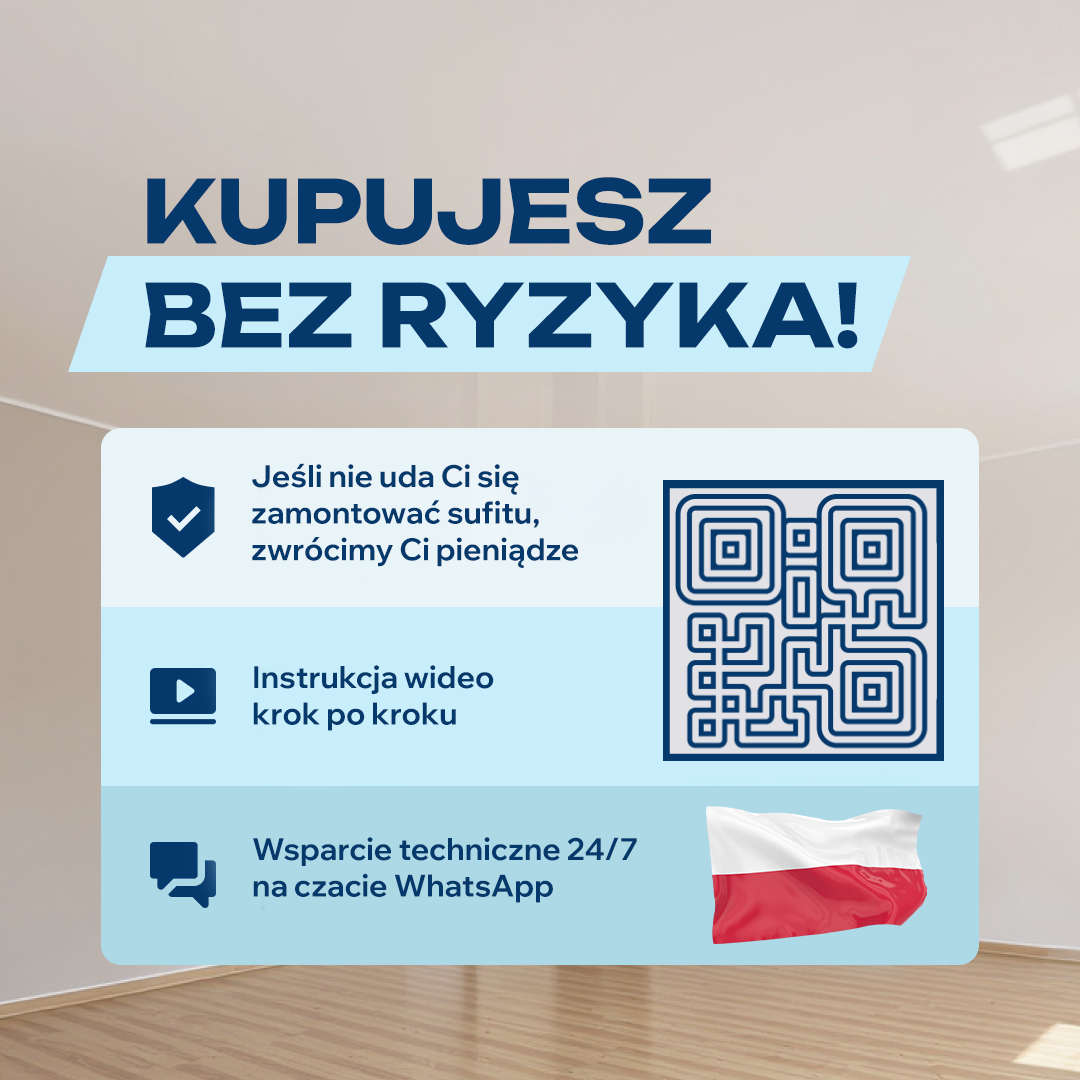 Sufit napinany "Zrób to sam" №1 (1*1,5m)