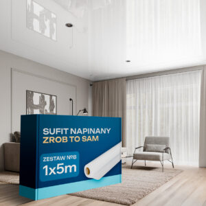 Sufit napinany "Zrób to sam" №8 (1*5m) Biały połysk